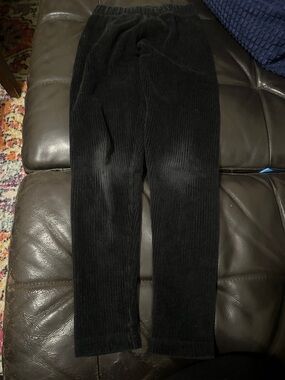 Hanna Andersson Black Ribbed Corduroy Leggings